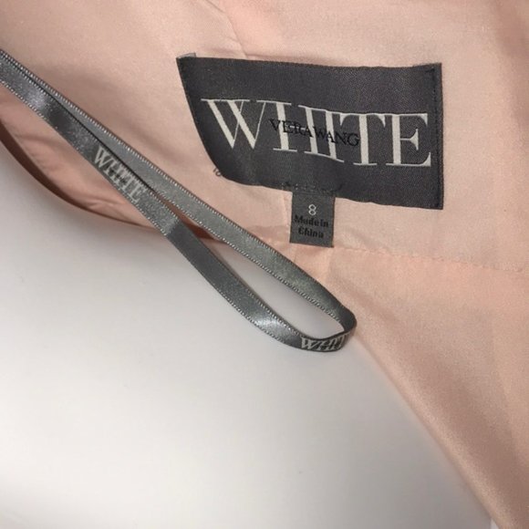 VERA WANG Blush Chiffon A-Line Dress - Picture 8 of 9